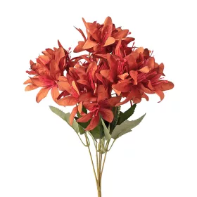 Hodvábna kytica, 5 stoniek, 29cm vysoká - Tmavooranžová