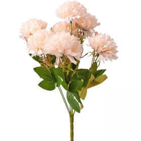   Hodvábna chryzantémová kytica, 7 stoniek, 42cm vysoká, priemer kvetu: 9cm - Ekrú