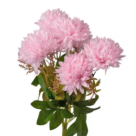   Hodvábna chryzantémová kytica, 7 stoniek, 42cm vysoká, priemer kvetu: 9cm - Ružová