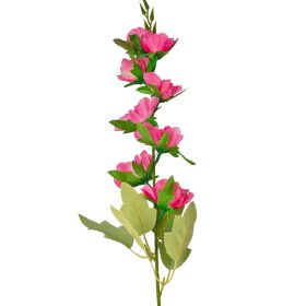 Kvitnúca hodvábna vetva, 76cm vysoká - Tmavoružový