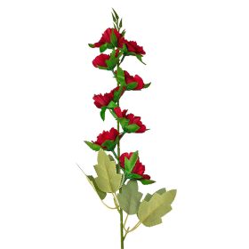 Kvitnúca hodvábna vetva, 76cm vysoká - Bordová