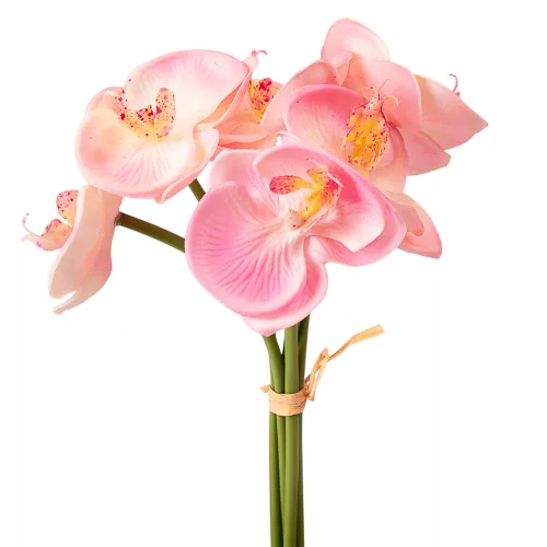 Real touch orchidea zväzok, 6 stoniek, výška 33cm - Ružová