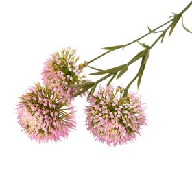   Dekoračná umelá rastlina, 1 stonka, výška 46cm - Ružová