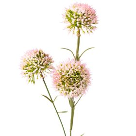   Dekoračná umelá rastlina, 1 stonka, výška 46cm - Svetloružová