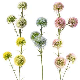   Dekoračná umelá rastlina, 1 stonka, výška 46cm - 48-kusový mix