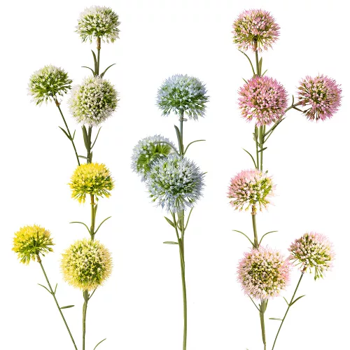 Dekoračná umelá rastlina, 1 stonka, výška 46cm - 48-kusový mix