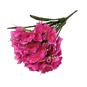 Narcisový hodvábny zväzok, výška 47cm - Cyklámenová