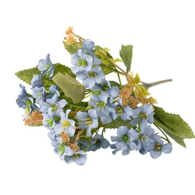   Zväzok hodvábnych kvetov s drobnými kvetmi, výška 28cm - Modrá
