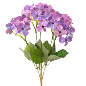 Hortenzia hodvábny zväzok, výška 34cm - Levanduľová