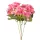 Hortenzia hodvábny zväzok, výška 34cm - Broskyňová / Ružová