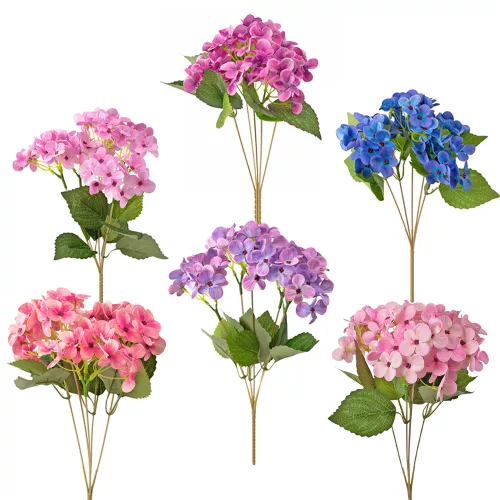 Hortenzia hodvábny zväzok, výška 34cm - 60-kusový mix