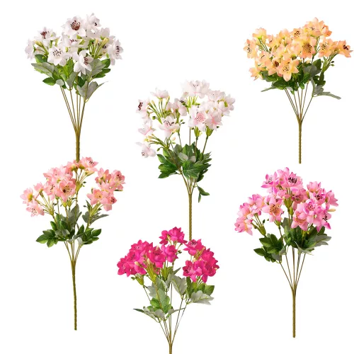 Zväzok hodvábnych kvetov, výška 33cm - 60-kusový mix