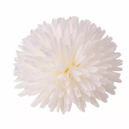 Chryzantéma hodvábna hlava, priemer 21cm - Biela