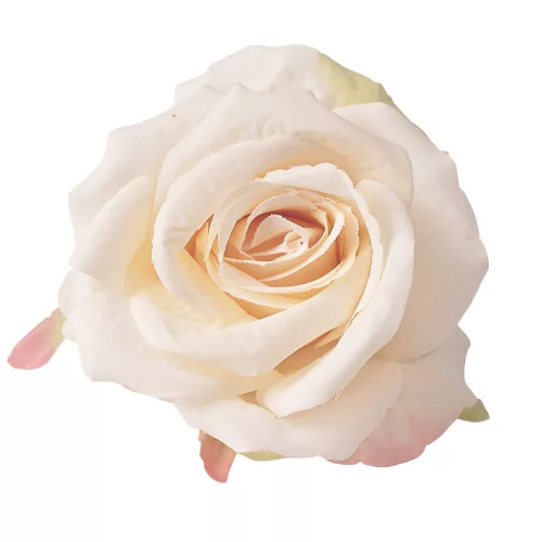 Ruža hodvábna hlava, priemer 9cm - Krémová