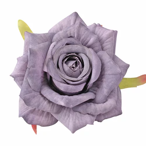 Ruža hodvábna hlava, priemer 9cm - Levanduľová fialová