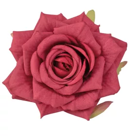 Ruža hodvábna hlava, priemer 9cm - Bordová