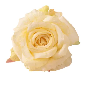 Ruža hodvábna hlava, priemer 11cm - Krémová