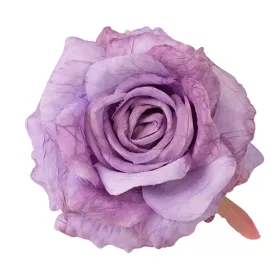 Ruža hodvábna hlava, priemer 11cm - Levanduľová fialová