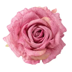 Ruža hodvábna hlava, priemer 11cm - Tmavoružová