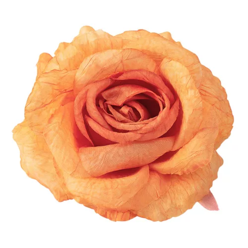 Ruža hodvábna hlava, priemer 11cm - Oranžová