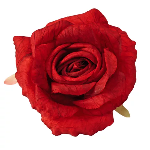 Ruža hodvábna hlava, priemer 11cm - Červená
