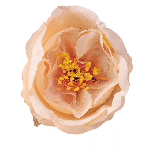 Pivonka hodvábna hlava, priemer 7cm - Ecru