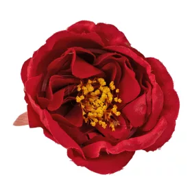 Pivonka hodvábna hlava, priemer 7cm - Bordová