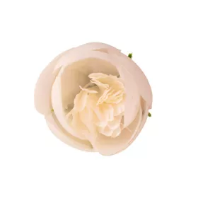 Hlava hodvábneho kvetu Buttercup, 3cm - Biela