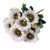 Kytica hodvábnych kvetov Slnečnica, 9 hláv, výška 40cm, priemer hlavy kvetu: 8cm - Biela