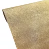 Metalická ľanová dekoratívna látka, stolový behúň, 28cm x 5m - Zlatá