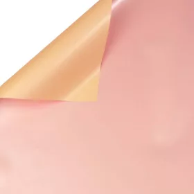 Fóliový hárok 58x58cm, 20ks - Kovovo ružová / Krémová