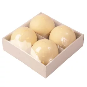 Adventná sada guľatých sviečok, 8cm - Matná ecru