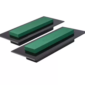   Mokrá aranžérska pena na ikebanu obdĺžník 29x7cm, čiernej miske 39x17cm