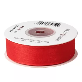 Organza stuha 20 mm x 20 m - Červená