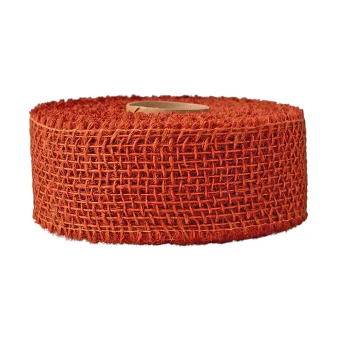 Jutová stuha 5cm x 9m - Tmavohnedá