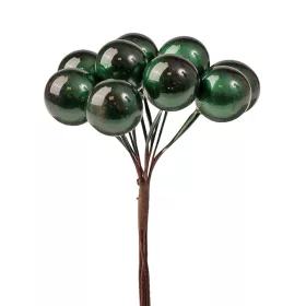   Bobuľový dekoračný pick ⌀ 1.9 cm, 12 stoniek, 11cm vysoký - Tmavozelený