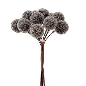   Cukrový bobuľový dekoračný pick ⌀ 1.6 cm, 12 stoniek, 10cm vysoký - Čierny