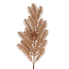 Zlatá borovicová vetva so šiškou, 65 cm vysoká