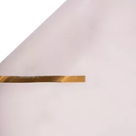   Fólia hárok s mramorovým vzorom a zlatým okrajom 57 x 57cm, 20ks. - Biela