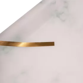   Fólia hárok s mramorovým vzorom a zlatým okrajom 57 x 57cm, 20ks. - Pastelová zelená