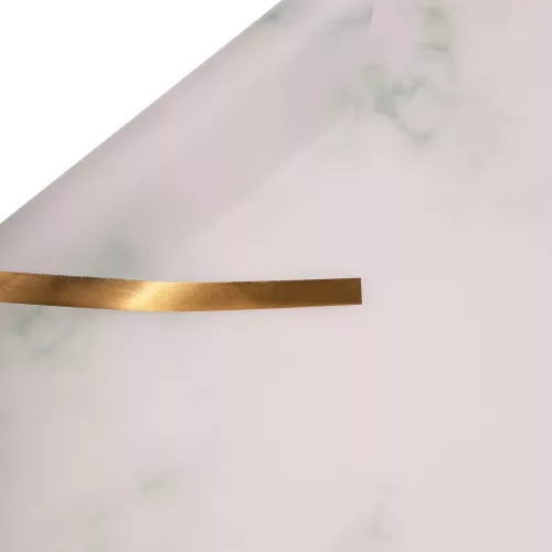 Fólia hárok s mramorovým vzorom a zlatým okrajom 57 x 57cm, 20ks. - Pastelová zelená