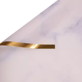   Fólia hárok s mramorovým vzorom a zlatým okrajom 57 x 57cm, 20ks. - Modrá