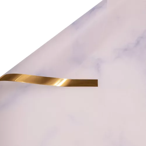 Fólia hárok s mramorovým vzorom a zlatým okrajom 57 x 57cm, 20ks. - Modrá