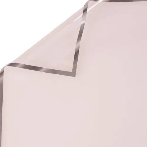 Fólia hárok so strieborným rámom 57 x 57cm, 20ks. - Transparentná