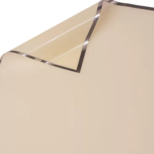 Fólia hárok so strieborným rámom 57 x 57cm, 20ks. - Lesklá krémová