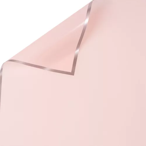 Fólia hárok so strieborným rámom 57 x 57cm, 20ks. - Lesklá ružová