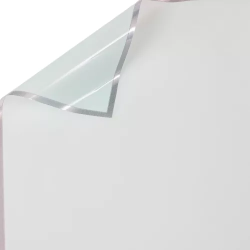 Fólia hárok so strieborným rámom 57 x 57cm, 20ks. - Lesklá bledomodrá