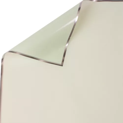 Fólia hárok so strieborným rámom 57 x 57cm, 20ks. - Lesklá pastelová zelená