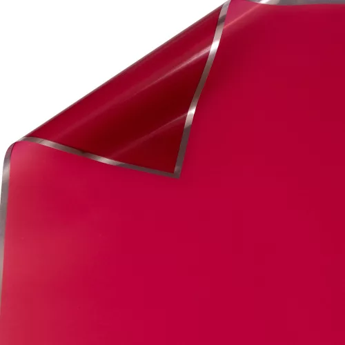 Fólia hárok so strieborným rámom 57 x 57cm, 20ks. - Lesklá bordová