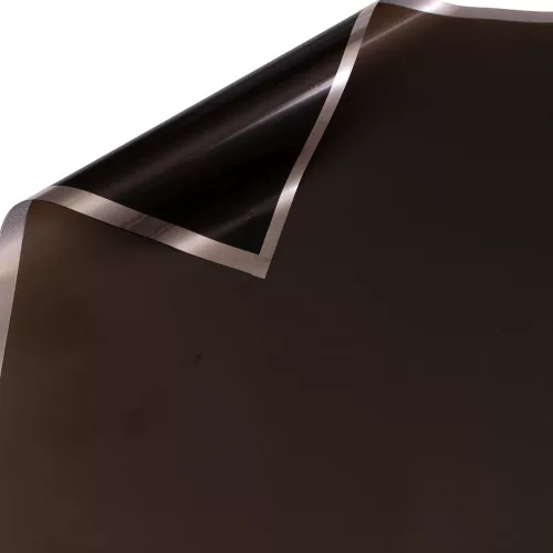 Fólia hárok so strieborným rámom 57 x 57cm, 20ks. - Lesklá čierna